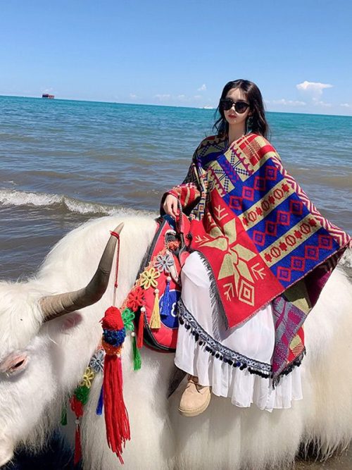 Poncho ethnique